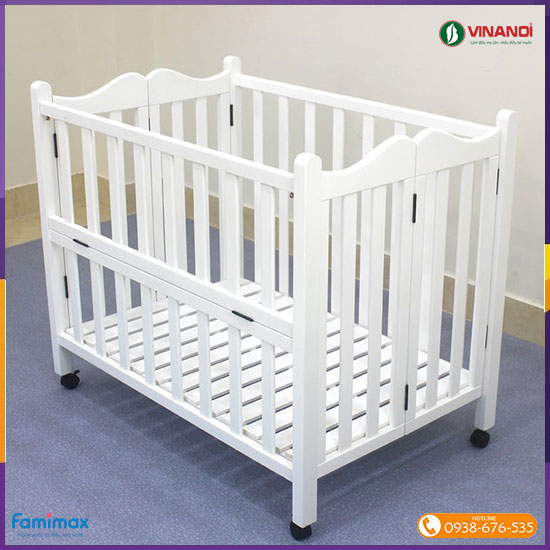 Nôi gỗ cho bé ngủ cạnh giường VINANOI