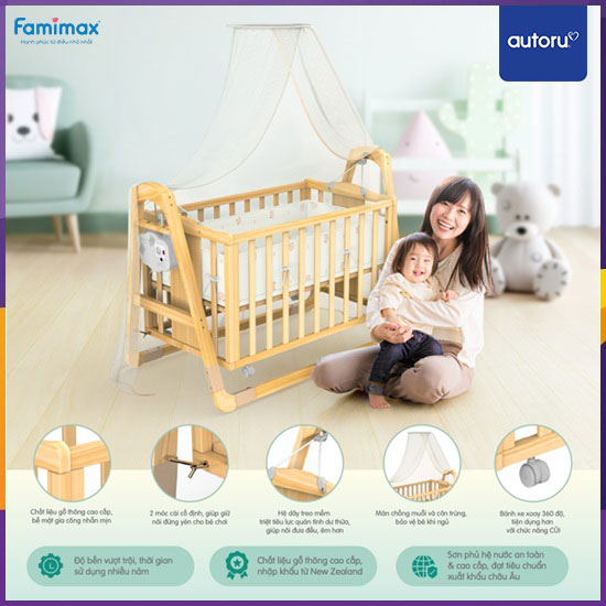 Nôi gỗ tự động Autoru Z5