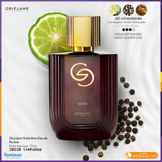 Nước hoa nam Oriflame Giordani Gold Man