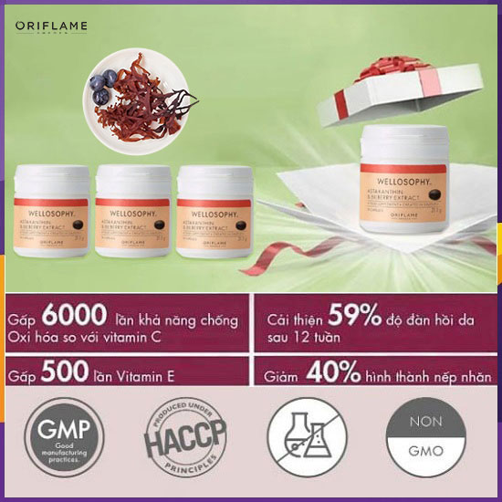 Thực phẩm chức năng đẹp da Oriflame Wellosophy