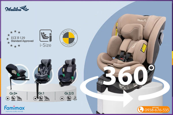 Ghế ngồi ô tô MalibuAir Luna 360° I-Size