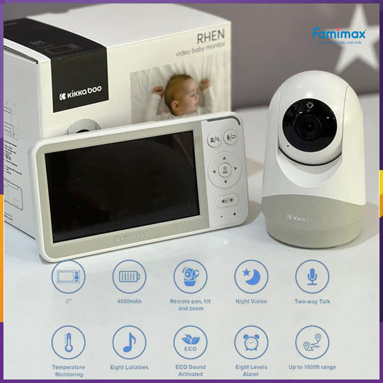 Máy báo khóc Kikkaboo Rhin Baby Monitor