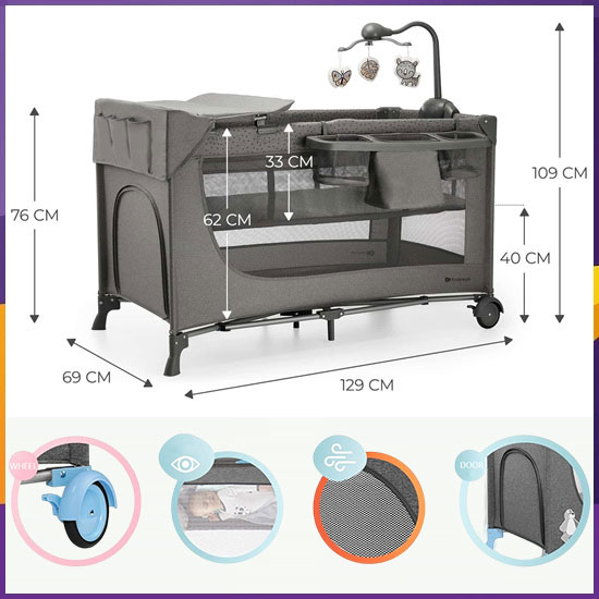 Nôi cũi gấp gọn Kinderkraft JOY²