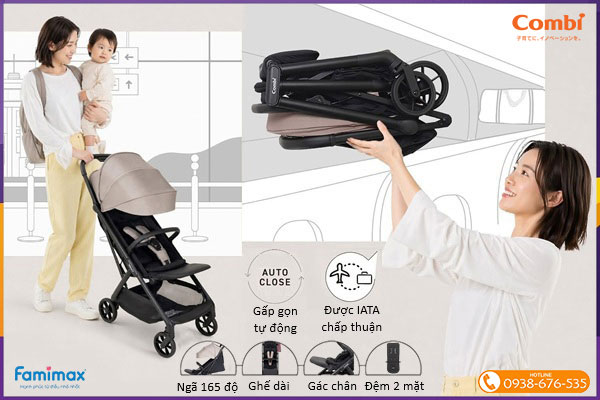 Xe đẩy du lịch Combi auto N Neo