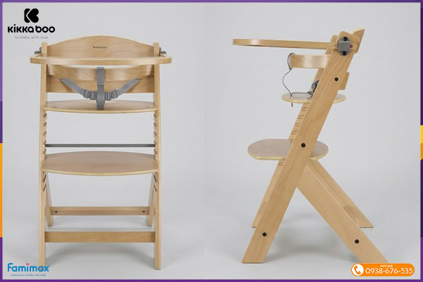 Ghế ăn dặm Kikkaboo Nordy Wood