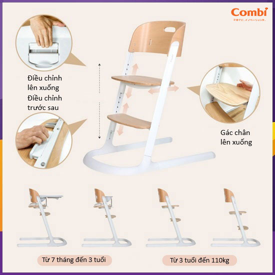 Ghế ăn dặm đa năng Combi Everseat