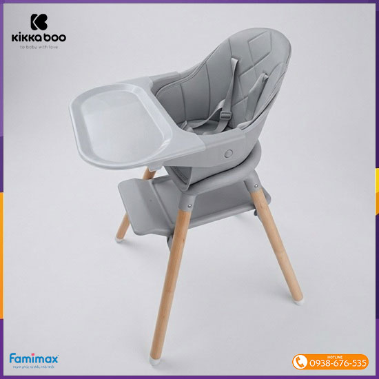 Ghế ăn dặm đa năng Kikkaboo Woody 6-in-1