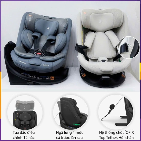 Ghế ngồi ô tô KikkaBoo i-Van 360°