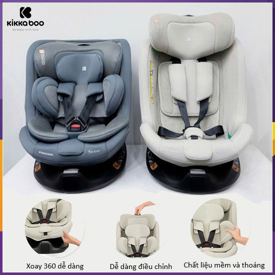 Ghế ngồi ô tô KikkaBoo i-Van 360°