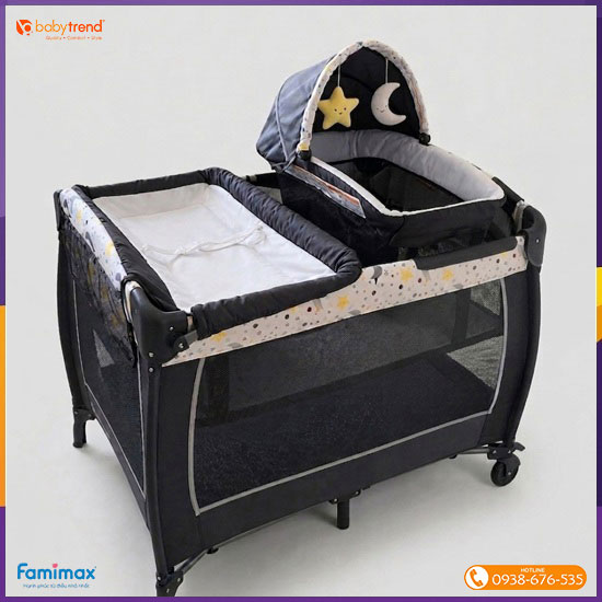 Nôi cũi gấp gọn Baby Trend Lil Snooze Deluxe II