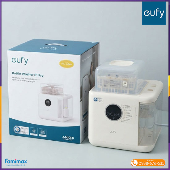 Máy rửa bình sữa tiệt trùng sấy khô eufy S1 Pro