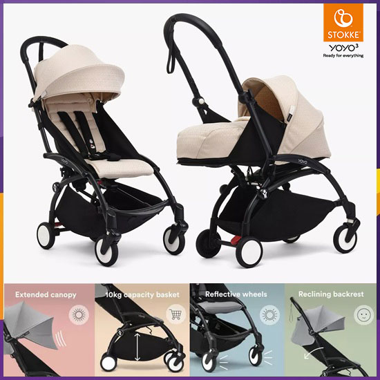 Xe đẩy gấp gọn cho trẻ sơ sinh Yoyo³ 0+ 