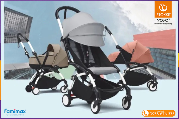 Xe đẩy gấp gọn cho trẻ sơ sinh Yoyo³ 0+ 
