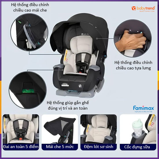 Ghế ngồi ô tô Baby Trend Cover Me™ 4-in-1