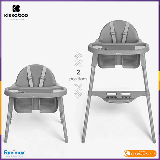 Ghế ăn dặm KikkaBoo Jammy 2-in-1