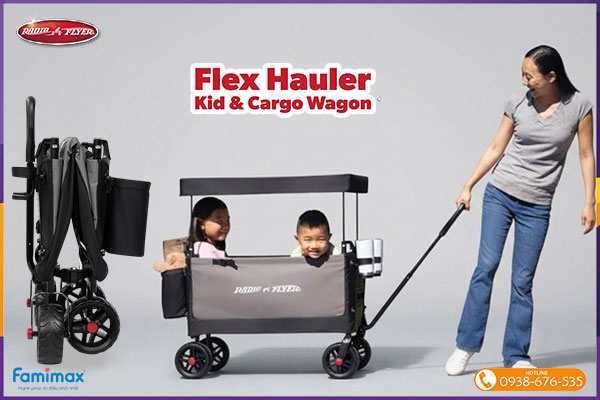 Xe đẩy kéo Radio Flyer Flex Hauler Kid & Cargo Wagon