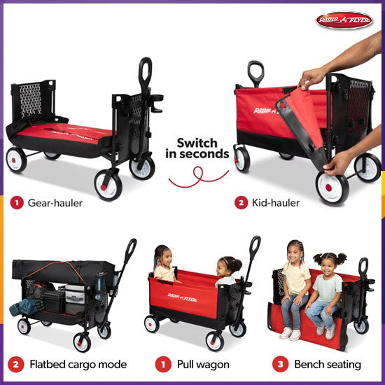 Xe kéo gấp gọn Radio Flyer Kid & Cargo Sport Wagon
