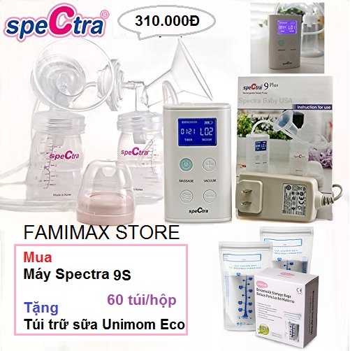Mua máy hút sữa Spectra tặng túi trữ sữa