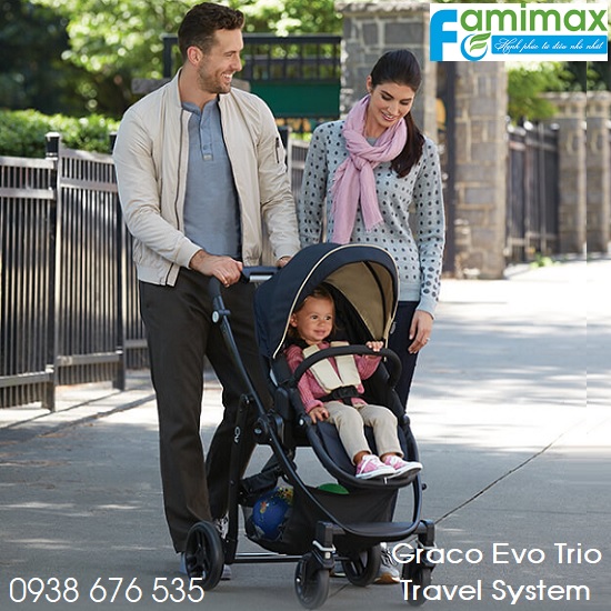 Xe đẩy Graco Evo Trio Travel System mẫu 2017