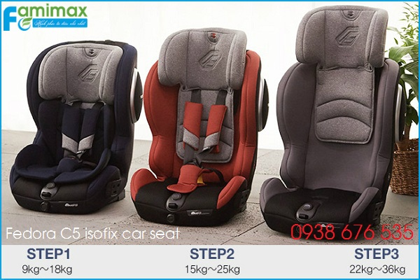 Ghế ngồi ô tô Fedora C5 ISOFIX cho trẻ từ 9-36kg