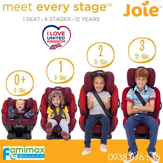 Ghế ngồi ô tô Joie Every Stage cho trẻ sơ sinh đến 36kg