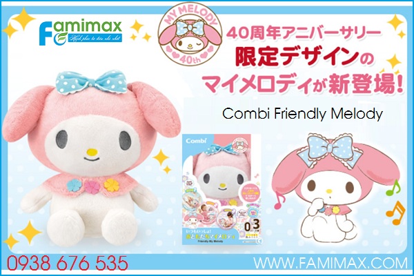 Thú nhồi bông Combi Friendly Melody nhập khẩu từ Nhật