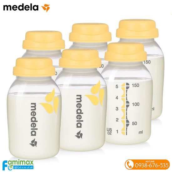 Bộ 6 bình trữ sữa Medela 150ml