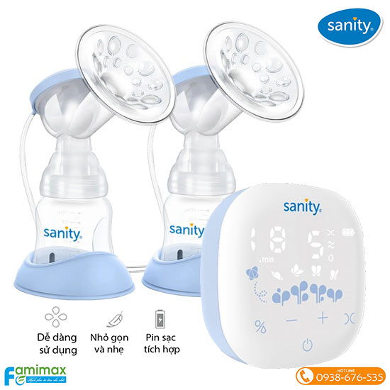 Máy hút sữa Sanity S6306 đôi nhập từ Đức