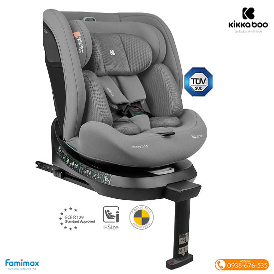 Ghế ngồi ô tô xoay 360 KikkaBoo i-Orbit i-Size