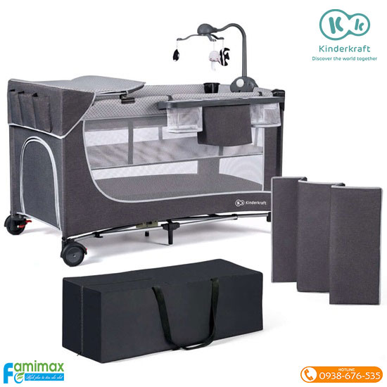 Nôi cũi gấp gọn Kinderkraft Leody