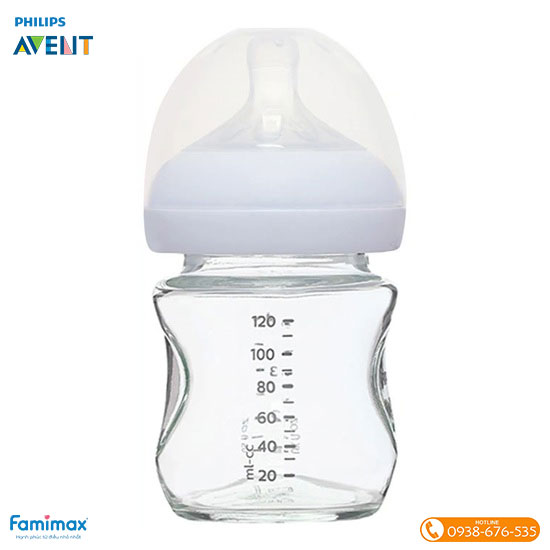 Bình sữa thủy tinh Avent mô phỏng tự nhiên
